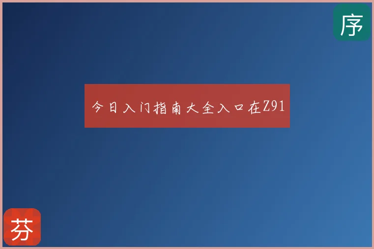 今日入门指南大全入口在Z91
